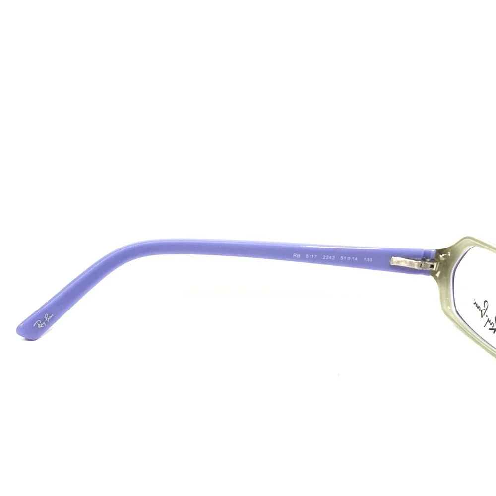 Ray-Ban Eyeglasses Frames RB5117 2242 Clear Purple Sharp Cat Eye 51-14-135